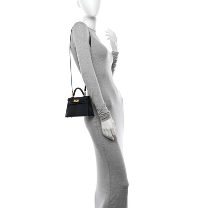 Hermes Epsom Casaque Mini Kelly Sellier 20 Black Bleu Indigo Rouge Grenat 2 of 11