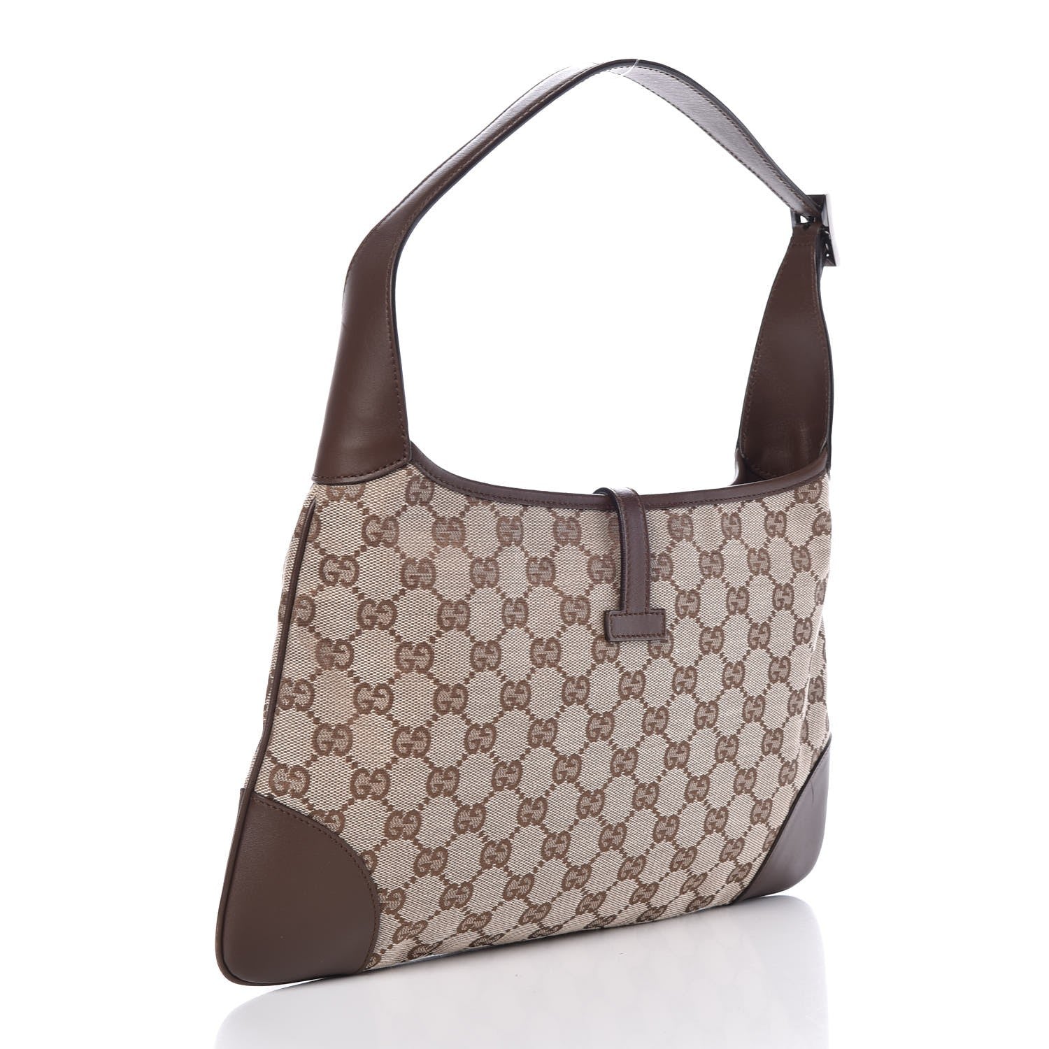Gucci Monogram Small Jackie O Hobo Brown 3 of 10