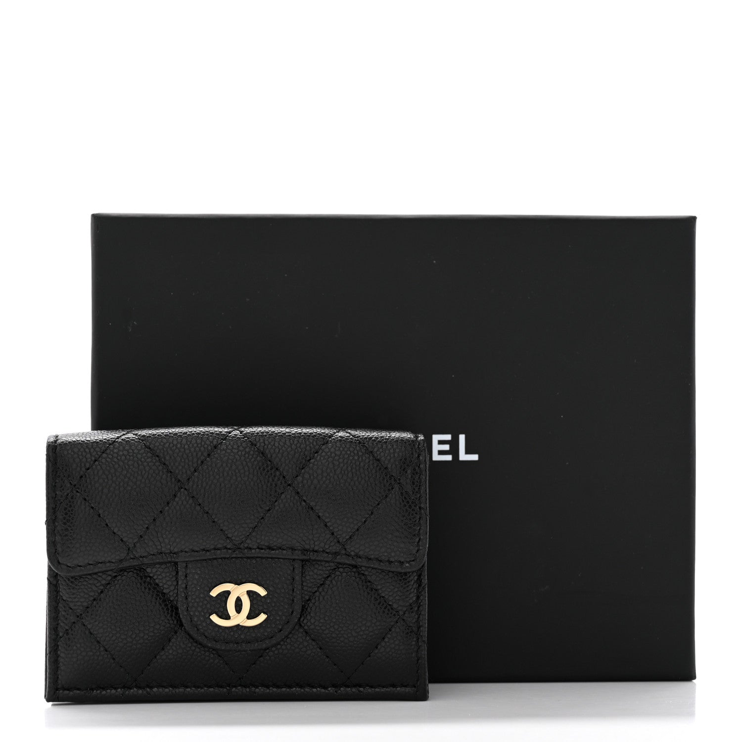 Chanel Caviar Quilted Double Flap Wallet Black 10 of 10