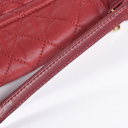 Chanel Iridescent Calfskin Large Chic Quilt Flap Red 6 of 10