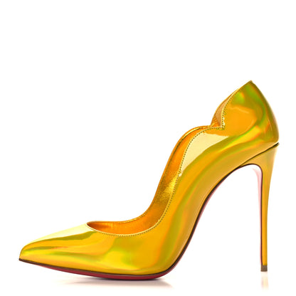 Christian Louboutin Metallic Patent Hot Chick 100 Pumps 39.5 Yellow 1 of 8