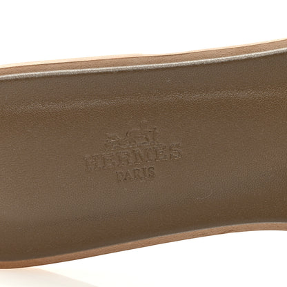 Hermes Epsom Oran Sandals 38 Etoupe 7 of 9