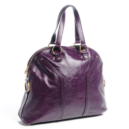 Saint Laurent Leather Oversized Muse Purple 3 of 8