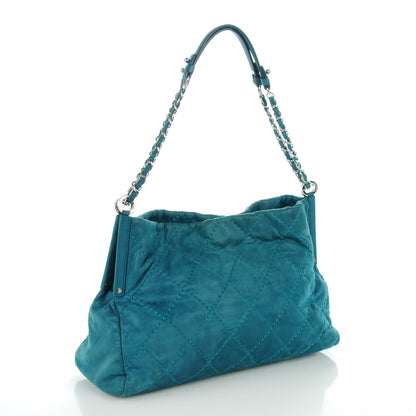 Chanel Iridescent Calfskin Quilted Small Sea Hit Turquoise 3 of 7