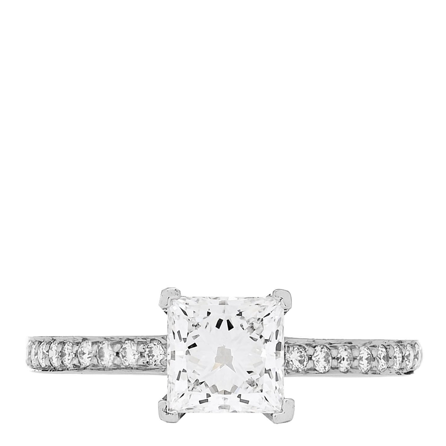 Platinum Diamond 1.11ct Novo Princess-Cut Engagement Ring 56 7.5