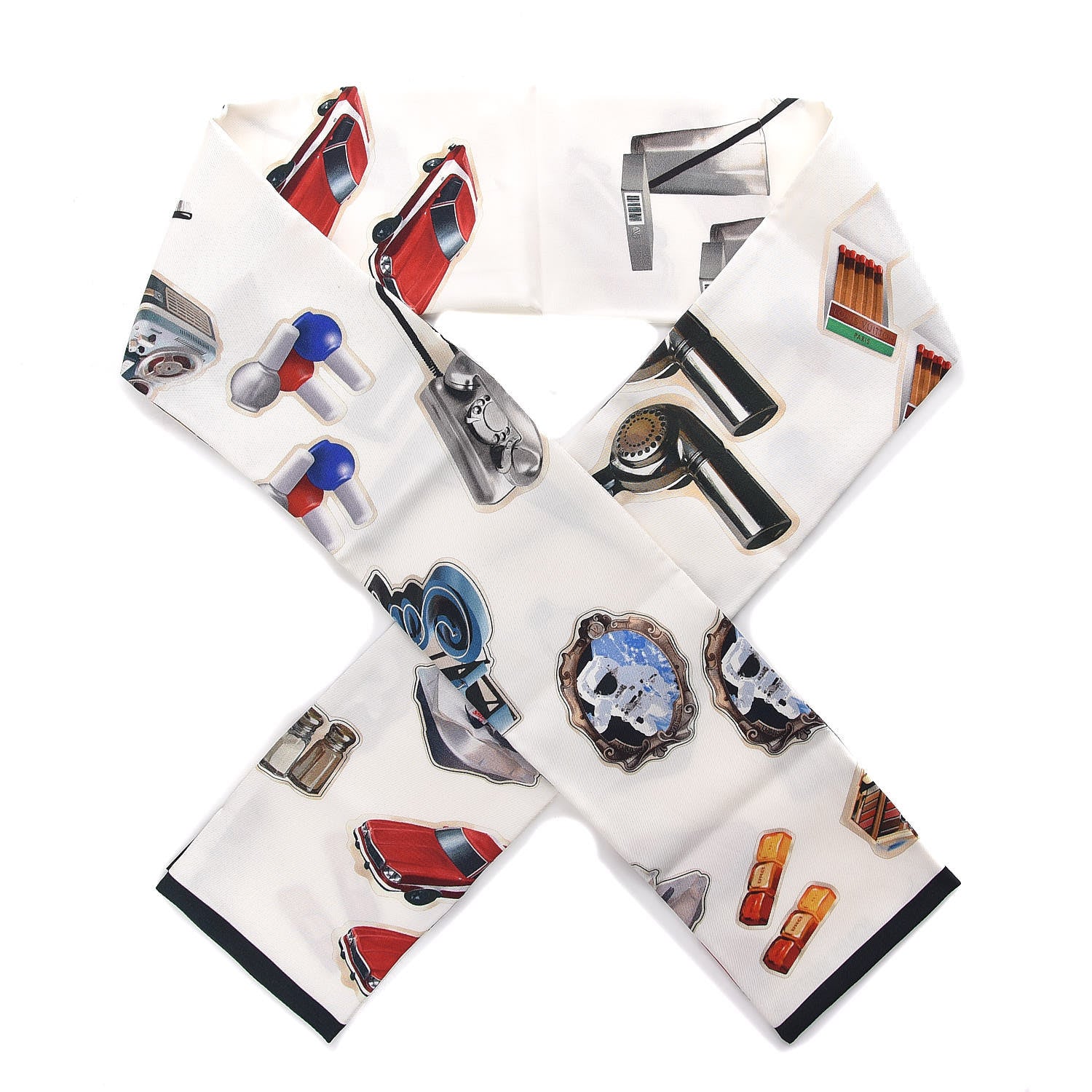 Louis Vuitton Silk Vernis Stickers Animation Stole White 1 of 4