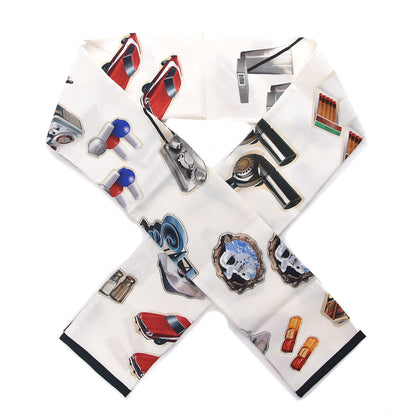 Louis Vuitton Silk Vernis Stickers Animation Stole White 1 of 4