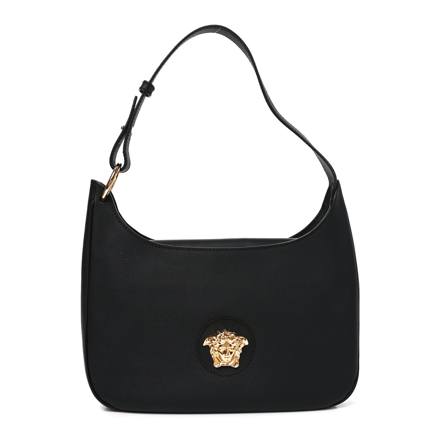 Versace Calfskin La Medusa Medium Hobo Crossbody Black 1 of 9