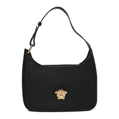 Versace Calfskin La Medusa Medium Hobo Crossbody Black 1 of 9