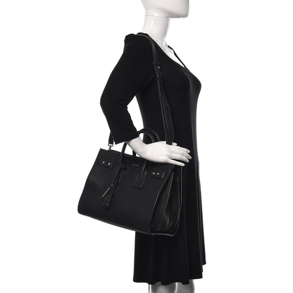 Saint Laurent Grained Calfskin Small Supple Sac De Jour Black 2 of 11