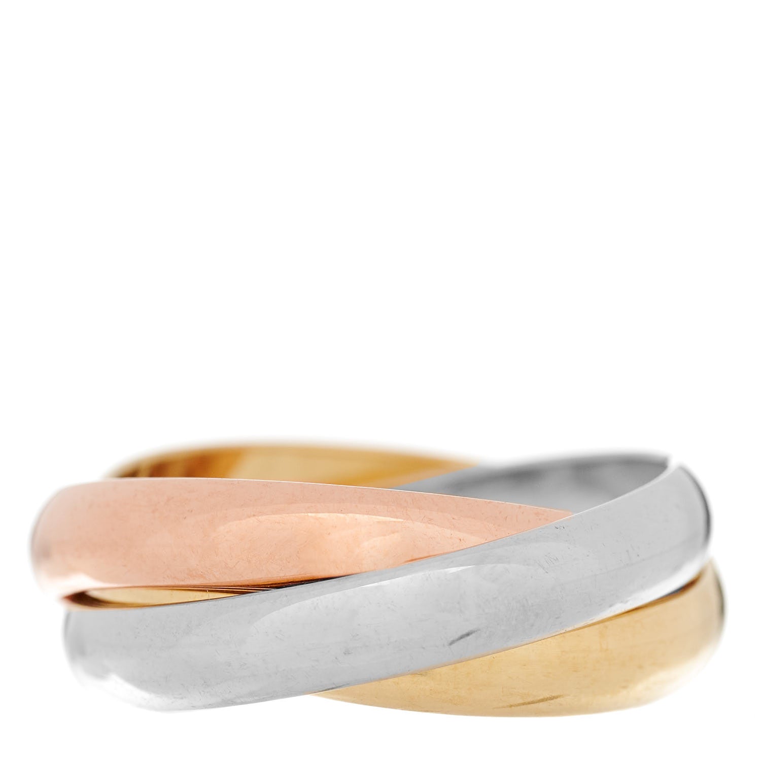 Cartier 18K Pink Yellow White Gold Classic Les Must De Cartier Trinity Ring 53 6.25 6 of 11