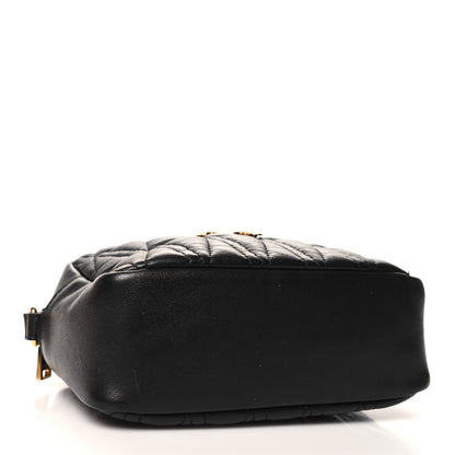 Versace Nappa Quilted Virtus Shoulder Bag Black 4 of 9