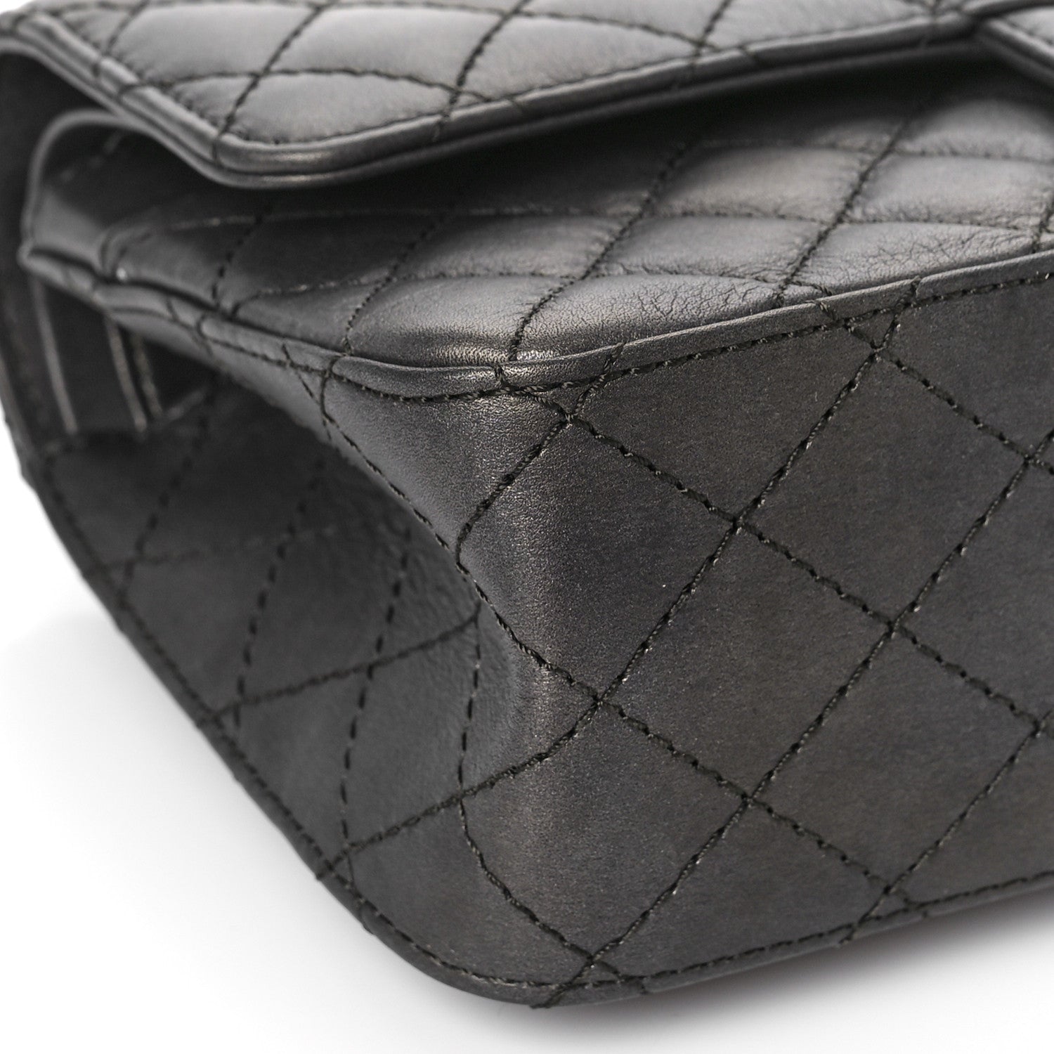 Chanel Metallic Calfskin Quilted 2.55 Reissue 225 Flap Charcoal 8 of 9