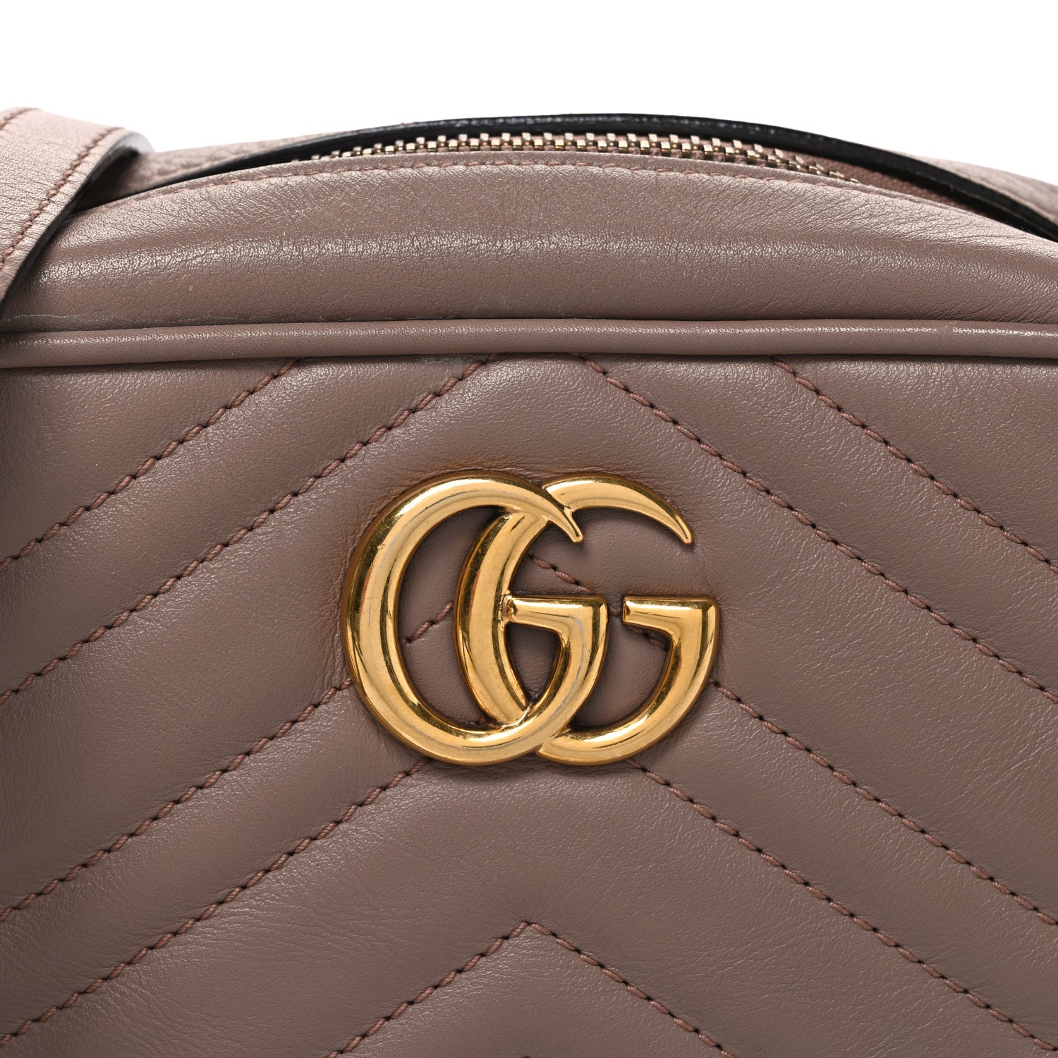 Gucci Calfskin Matelasse Mini GG Marmont Chain Shoulder Bag