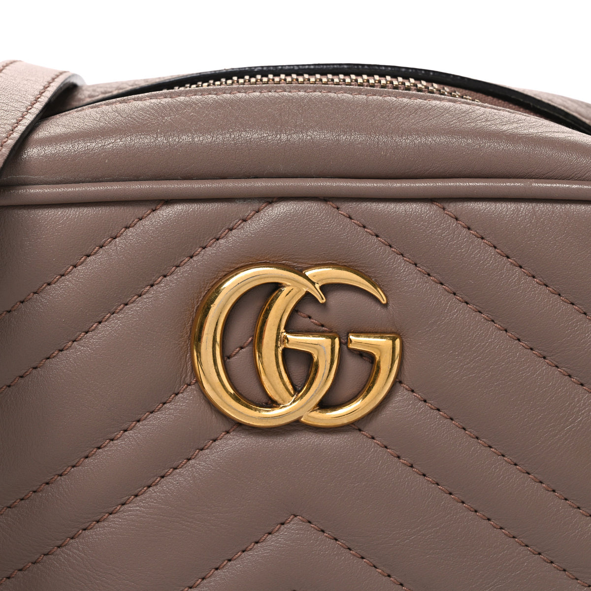 Calfskin Matelasse Mini GG Marmont Chain Shoulder Bag Porcelain Rose