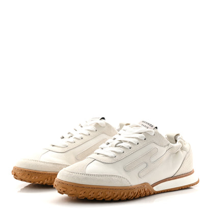 Hermes Suede Goatskin Jet Sneakers 37.5 White 4 of 10