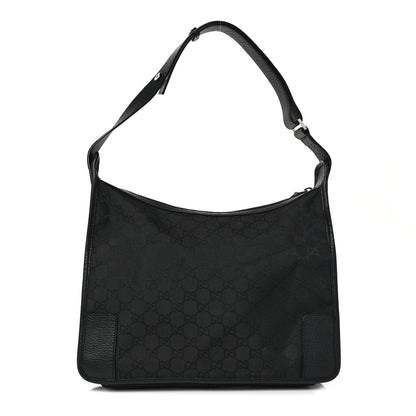 Gucci Nylon Monogram Shoulder Bag Black 2 of 18