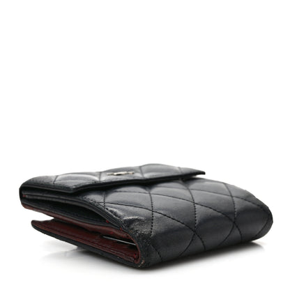 Chanel Lambskin Quilted Compact French Flap Wallet Black 4 of 10