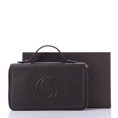Gucci Pebbled Calfskin Soho Travel Document Case Dark Brown 11 of 11