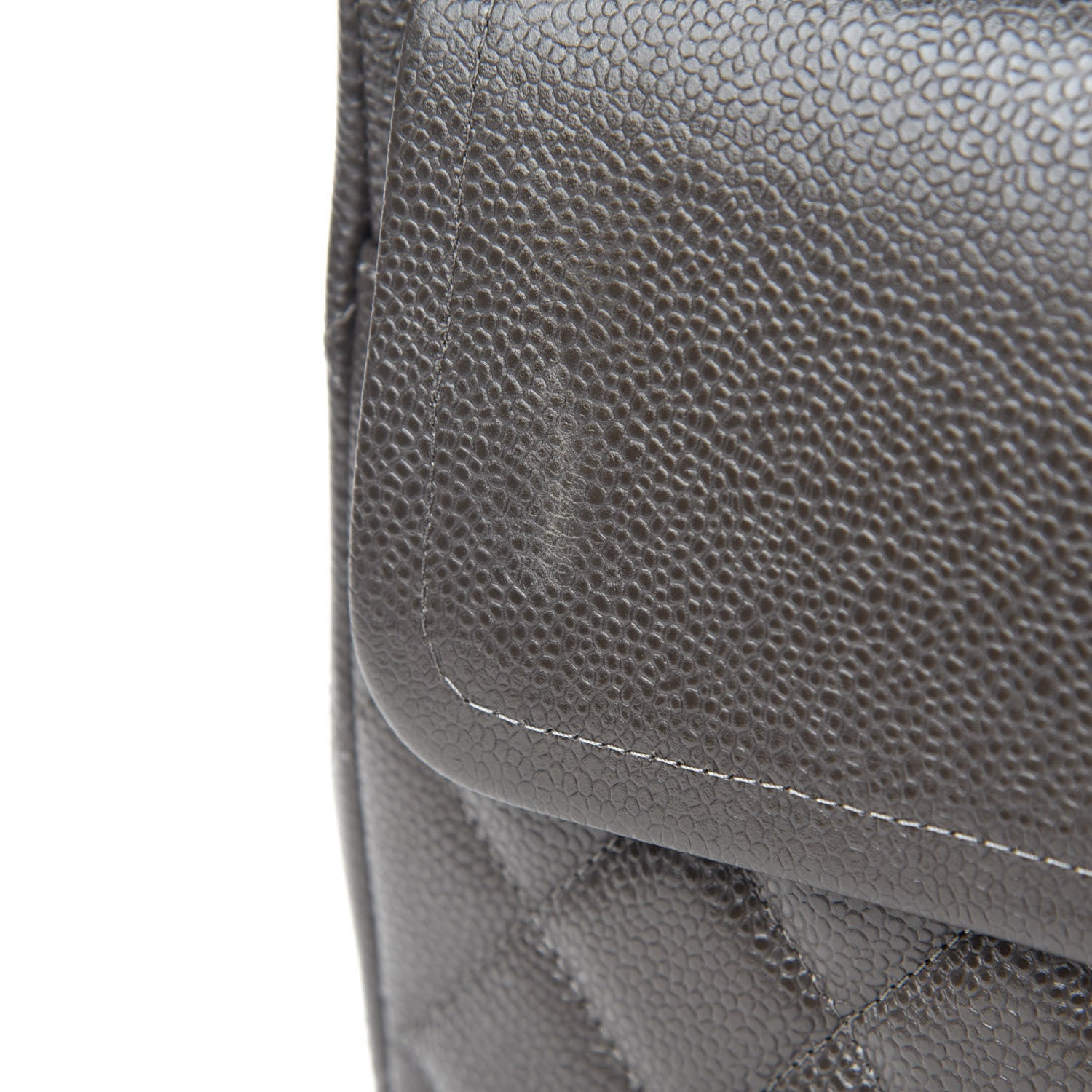 Chanel Caviar Quilted Maxi Double Flap Grey 9 of 14