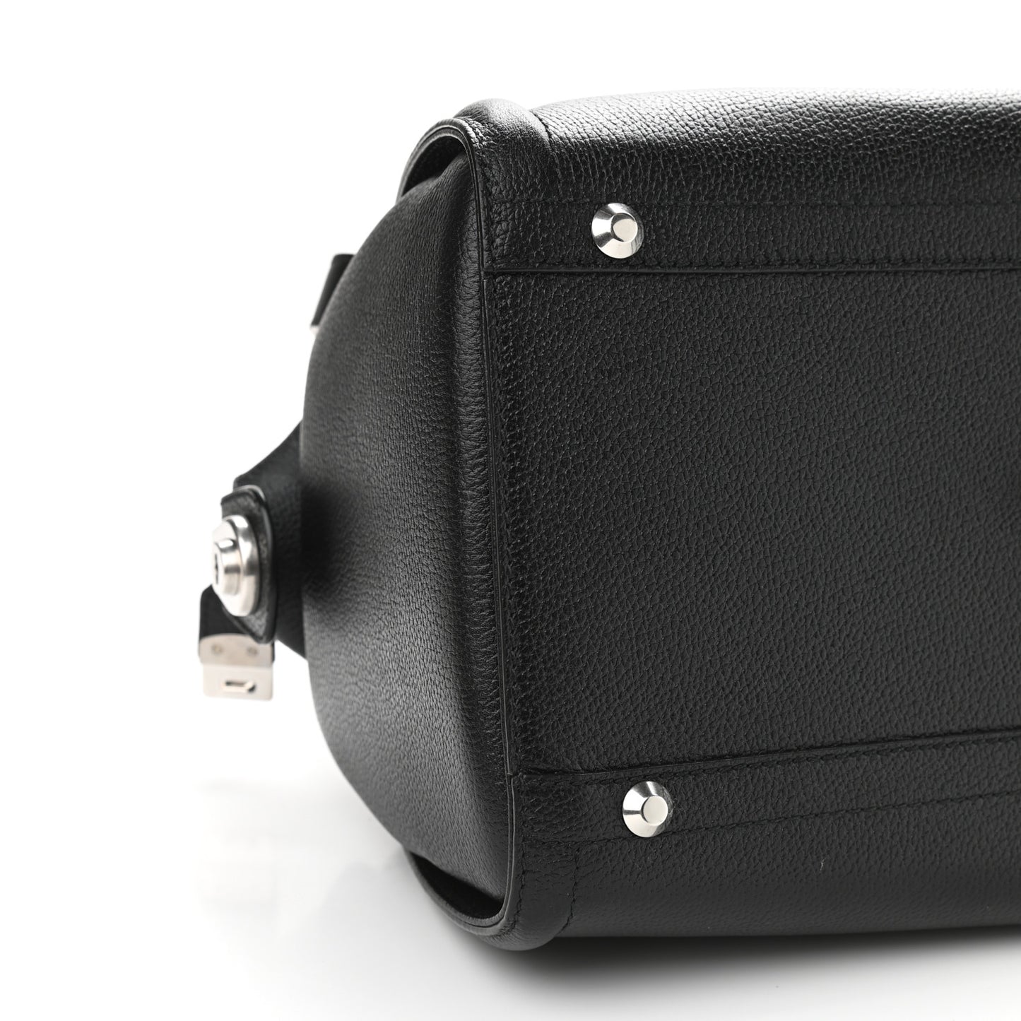 Grained Calfskin Monday Bowler S Black