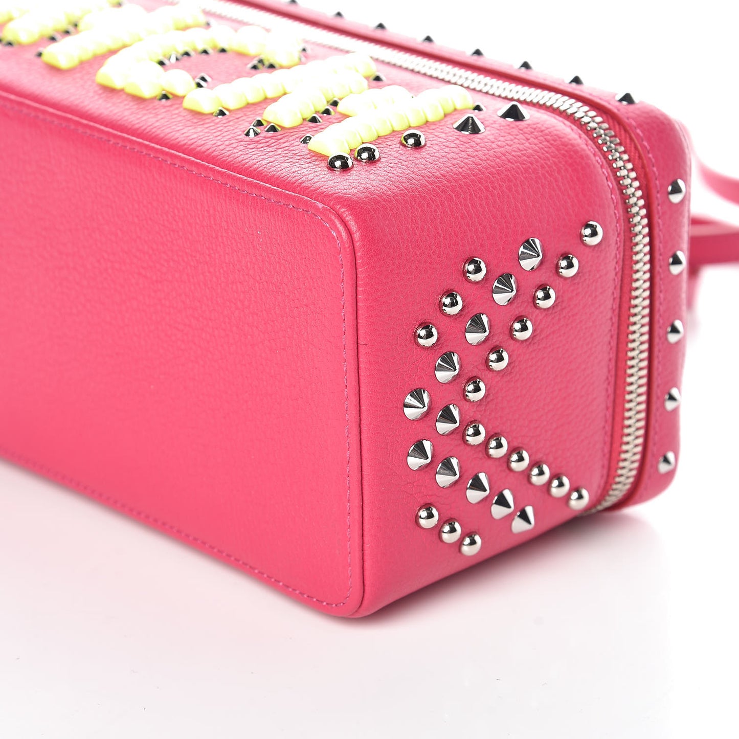 Calfskin Neon Studded Rockstar Vanity Case Love Potion