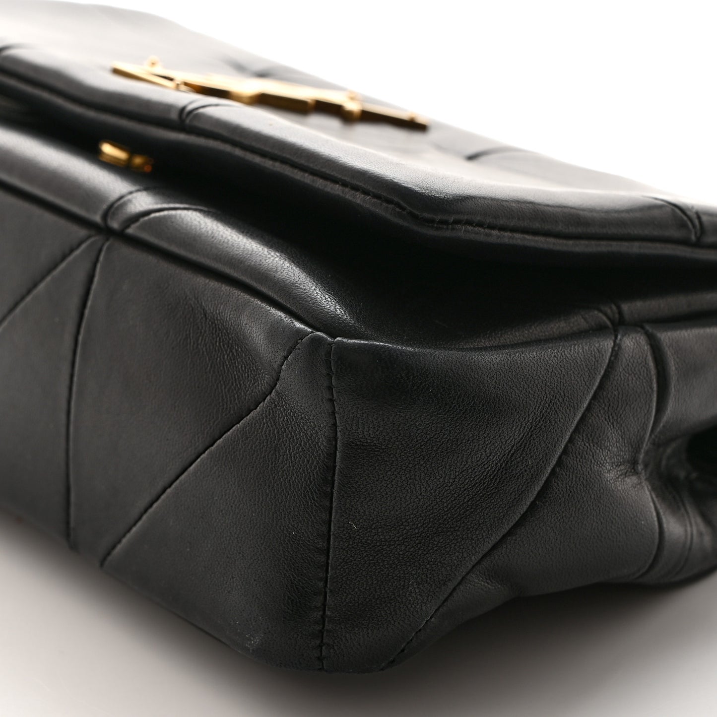 Lambskin Patchwork Monogram Small Jamie Black