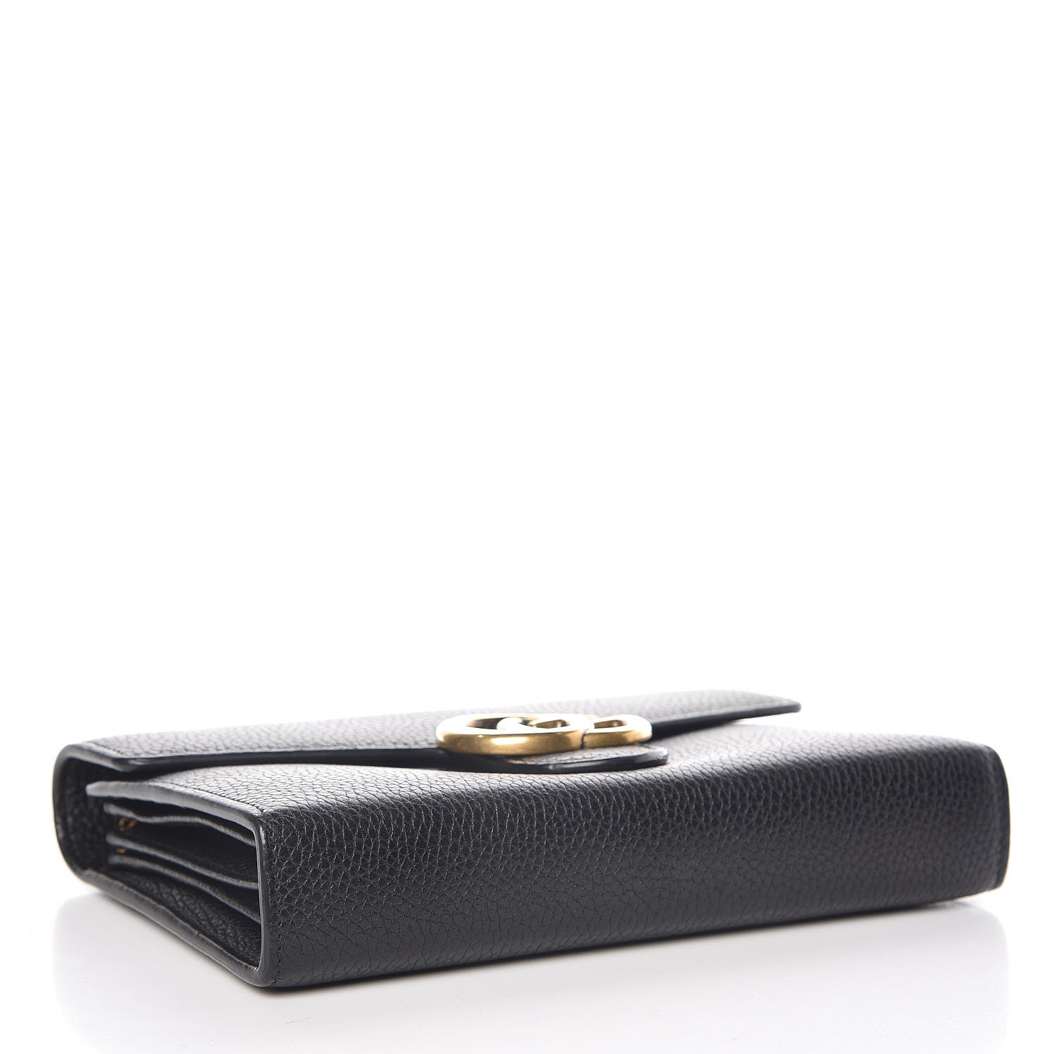 Gucci Calfskin GG Marmont Chain Wallet Black 4 of 9