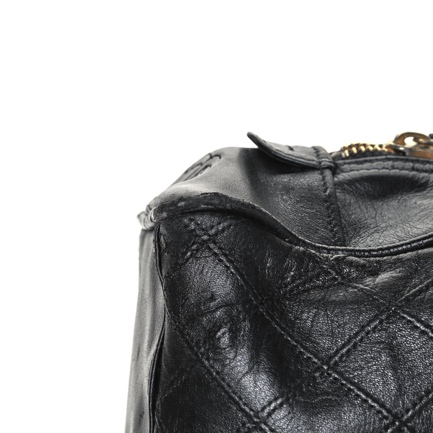 Chanel Lambskin Quilted Cosmetic Case Black 9 of 13