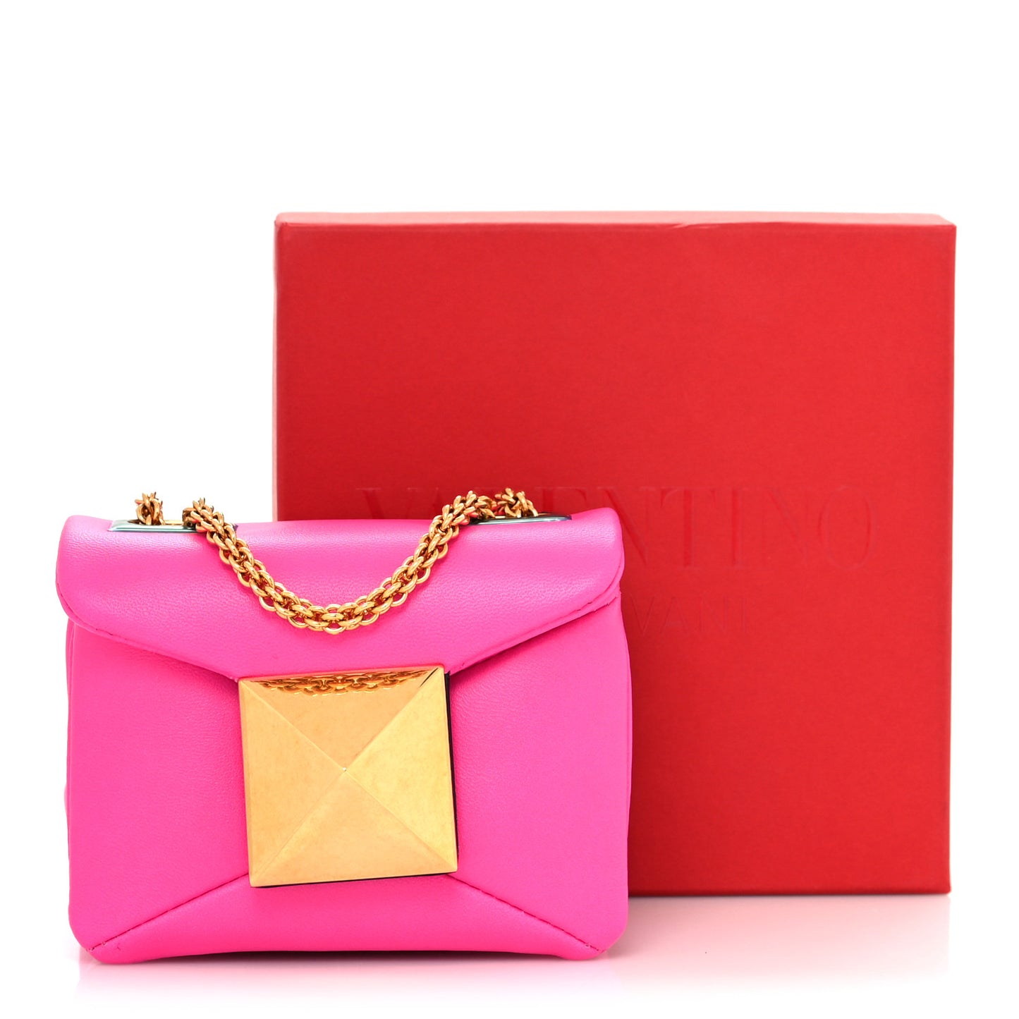 Nappa Micro One Stud Chain Bag Pink PP