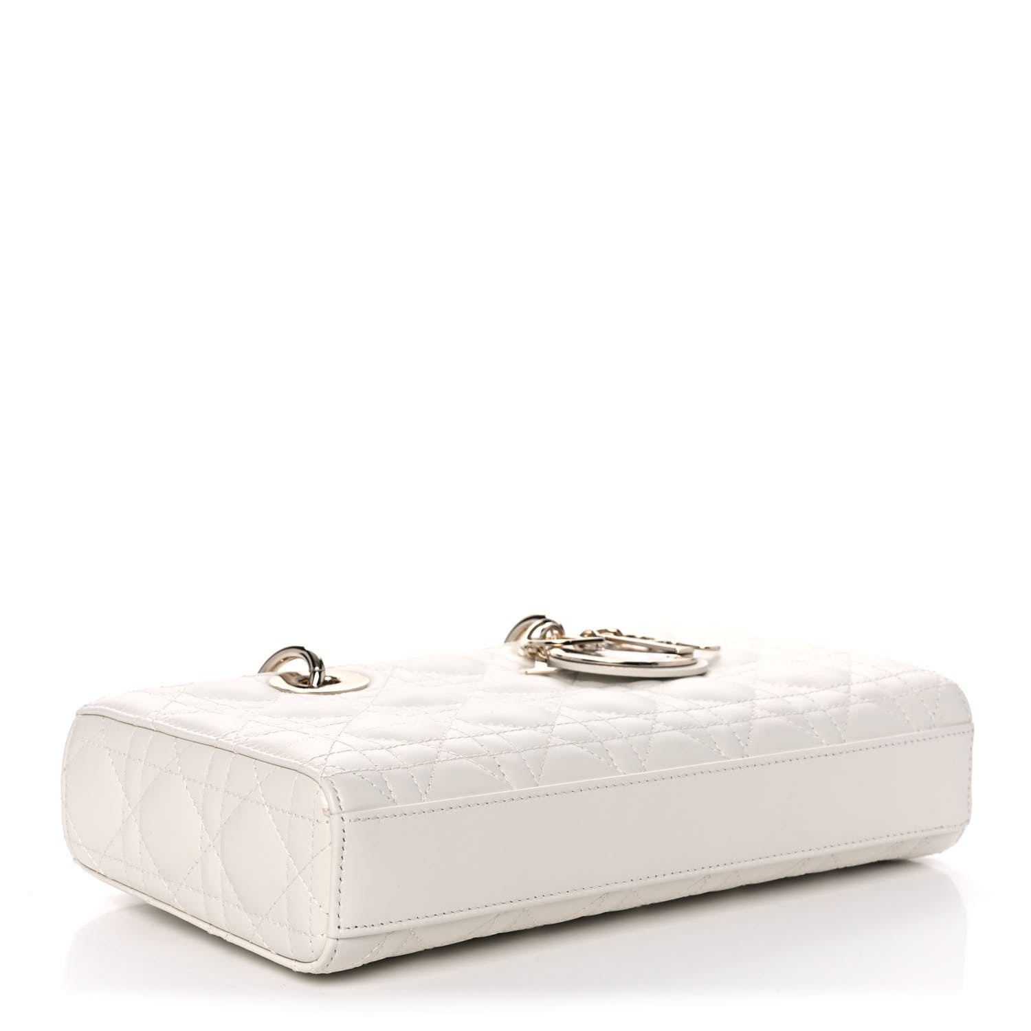 Christian Dior Calfskin Cannage Lady D-Joy White 4 of 16