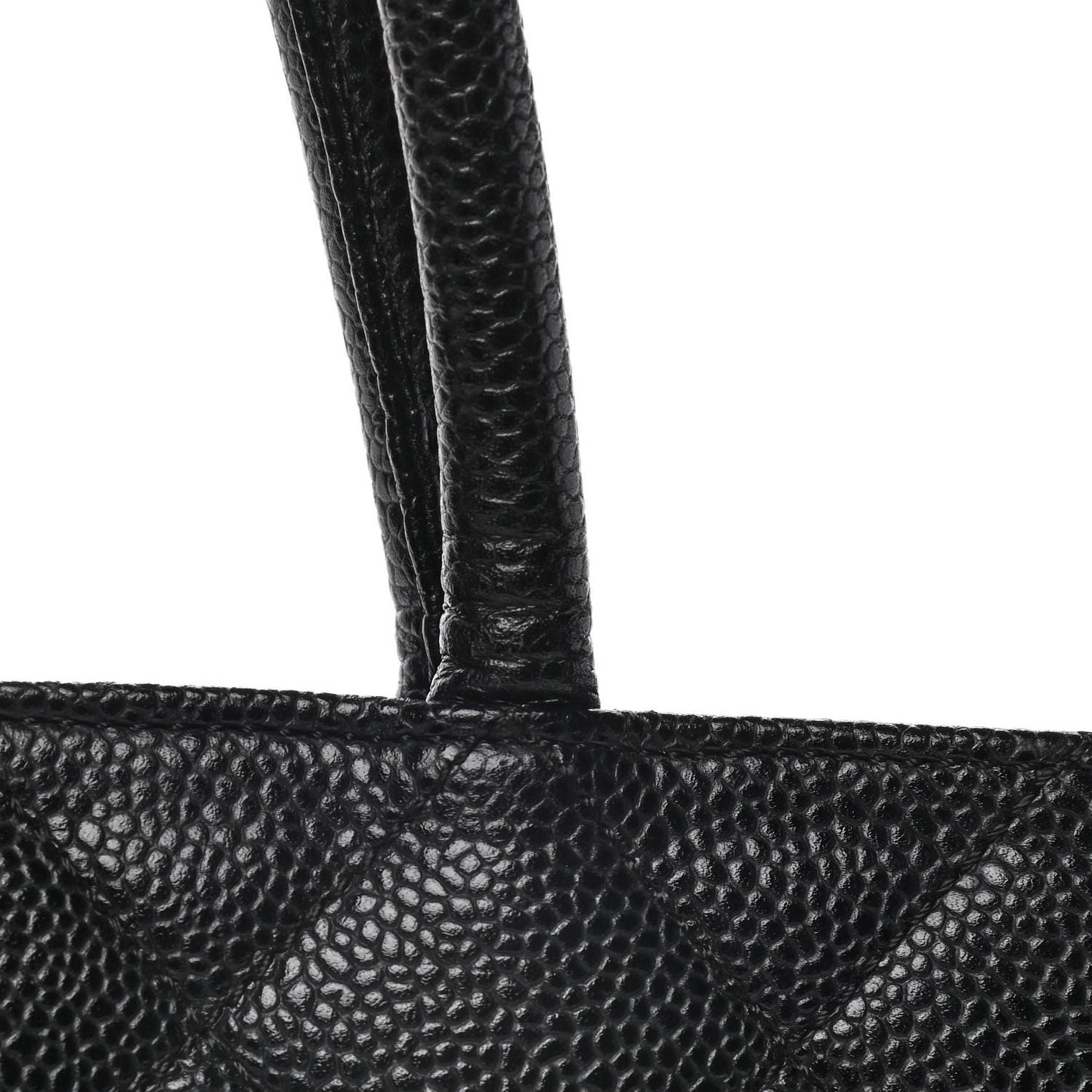 Caviar Quilted Medallion Tote Black
