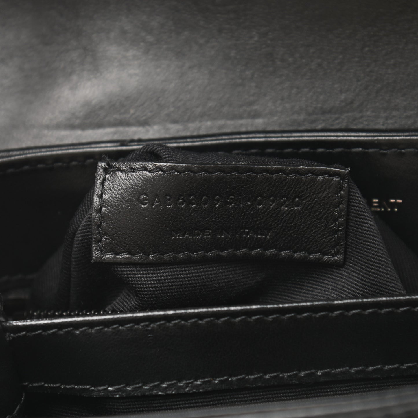 Calfskin Y Quilted Monogram Toy Loulou Crossbody Bag Black