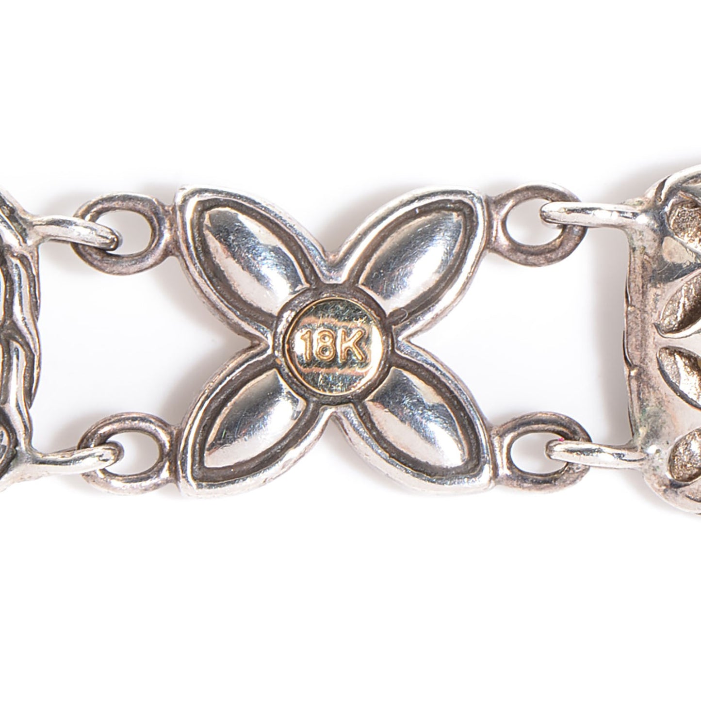 Sterling Silver 18K Gold Citrine Garnet Sunset Batu Kawung Bracelet