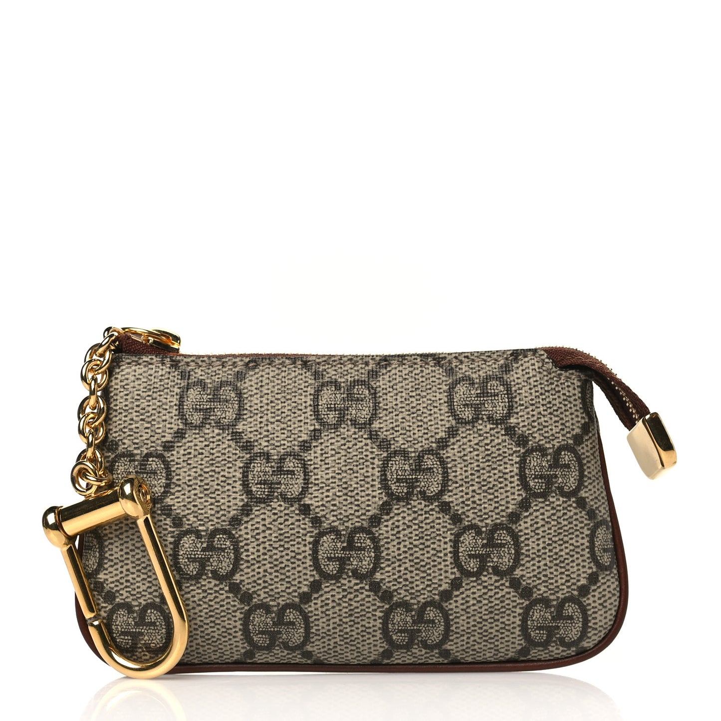 GG Supreme Monogram Key Case Beige Ebony Cuir