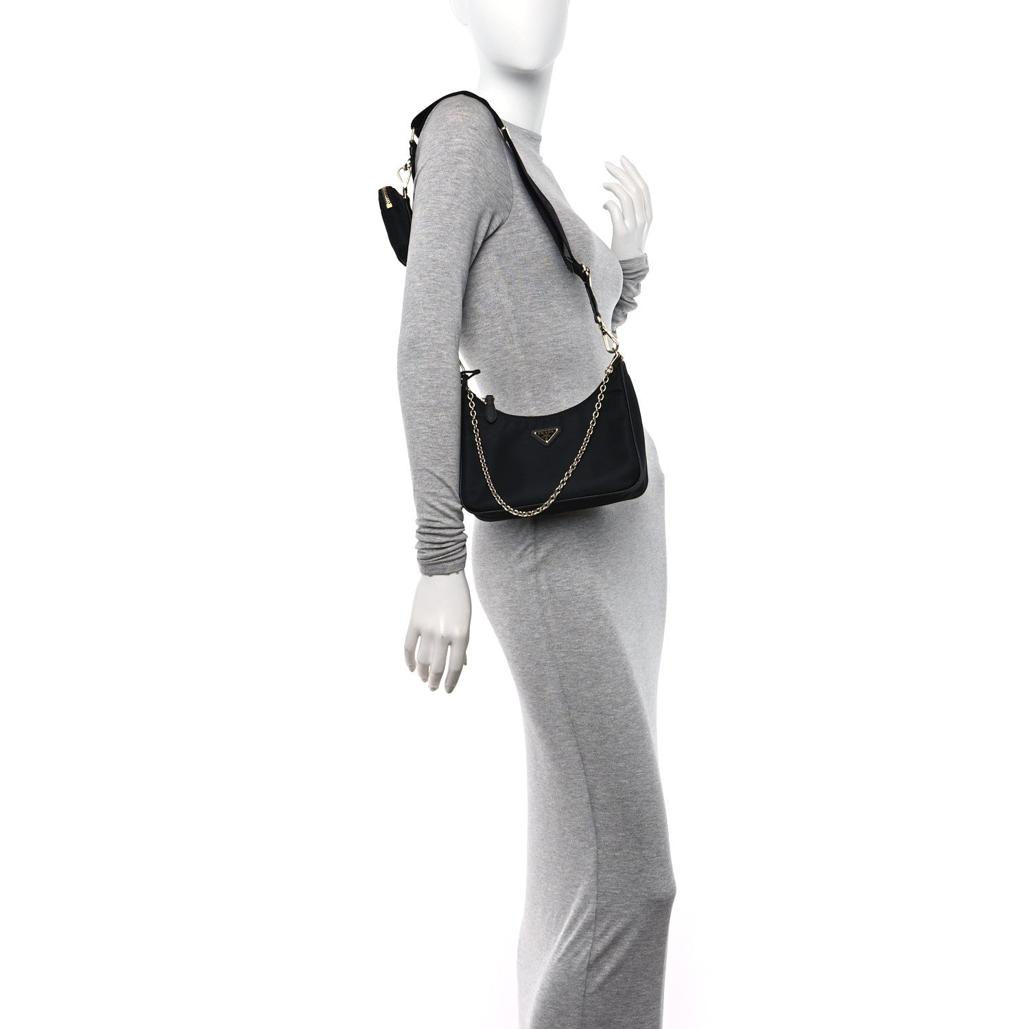 Prada Nylon Re-Edition 2005 Shoulder Bag Black 2 of 10