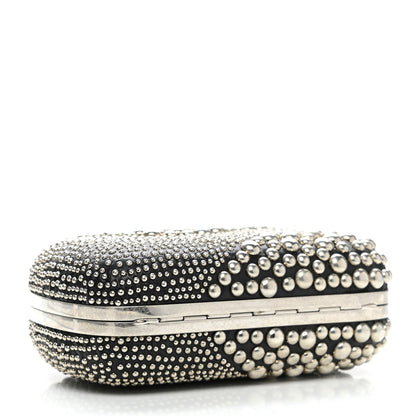 Alexander McQueen Nappa Studded Swish Skull Box Clutch Black 4 of 8