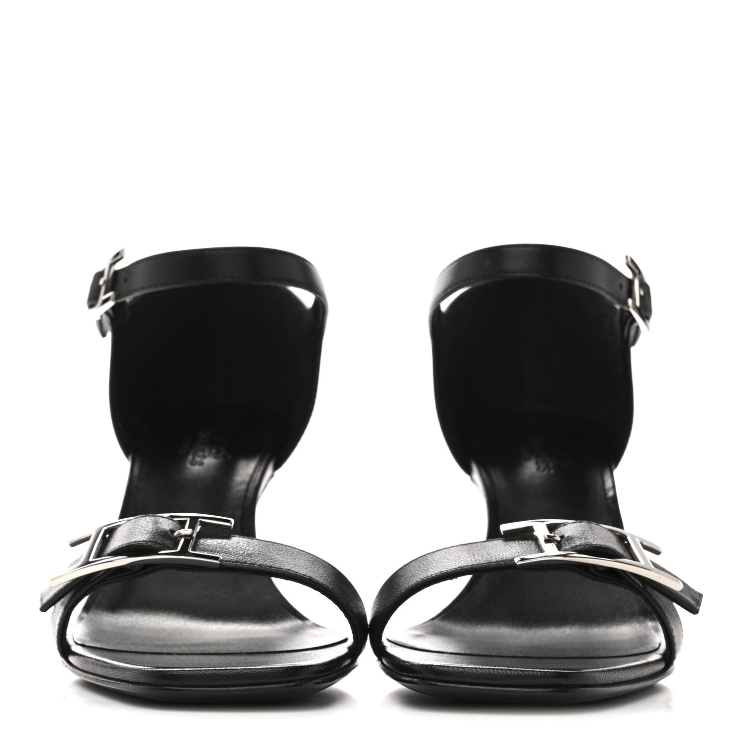 Hermes Chevre Judy 70 Sandals 38 Black 3 of 10