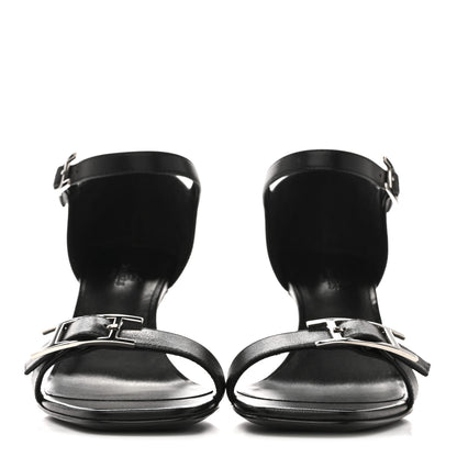 Hermes Chevre Judy 70 Sandals 38 Black 3 of 10