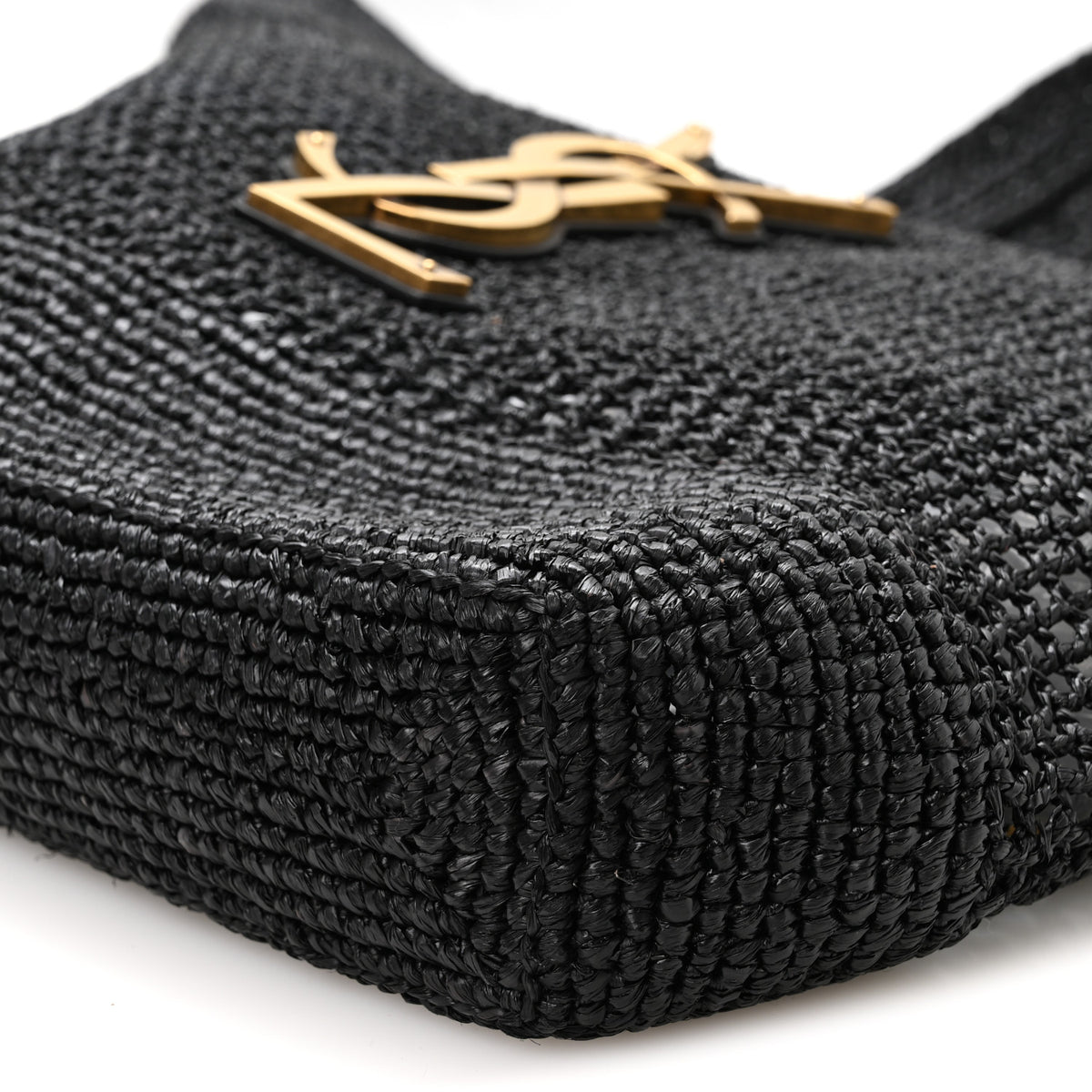 Raffia Icare Shopping Tote Black