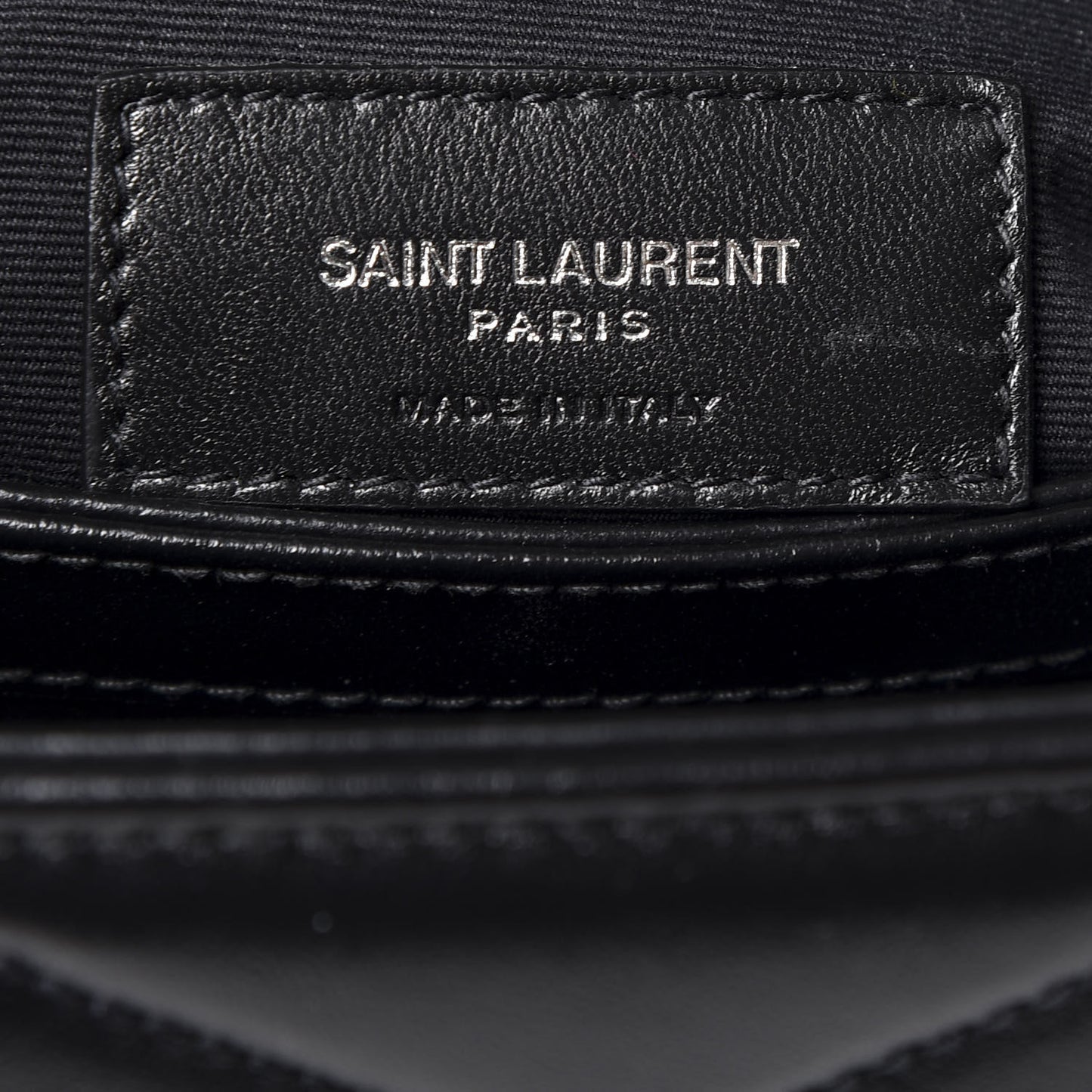 Calfskin Y Quilted Monogram Toy Loulou Crossbody Bag Black