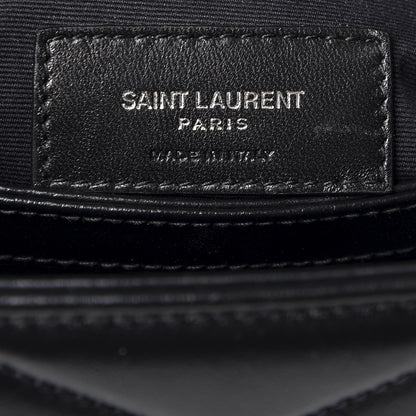 Saint Laurent Calfskin Y Quilted Monogram Toy Loulou Crossbody Bag Black 8 of 11