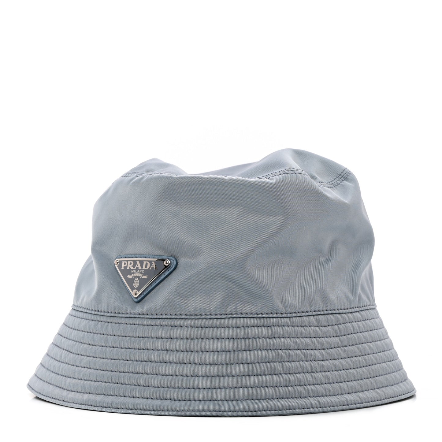 Re-Nylon Metal Triangle Logo Womens Bucket Hat M Fiordaliso