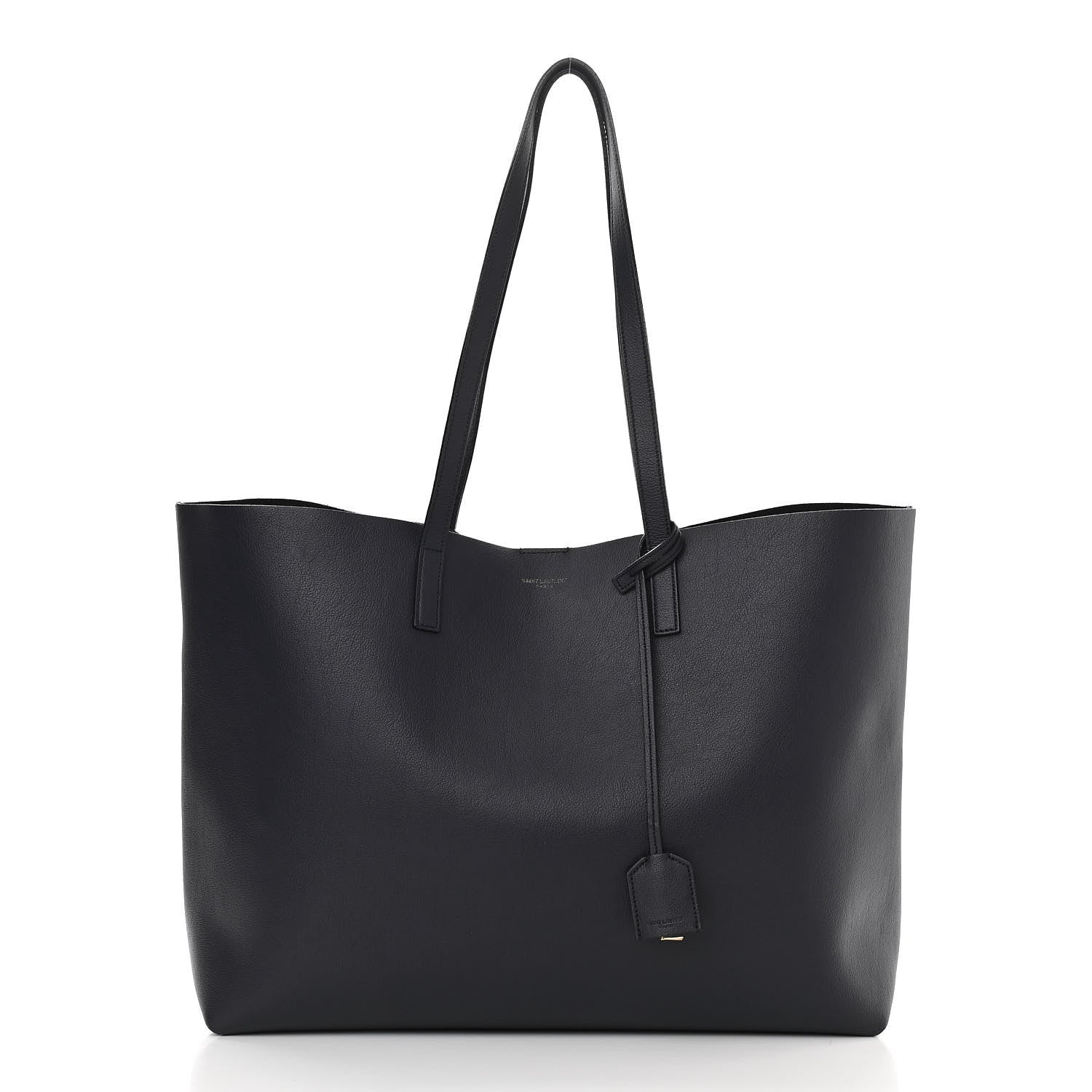 Saint Laurent Calfskin Large Shopping Tote Deep Marine 3 of 11