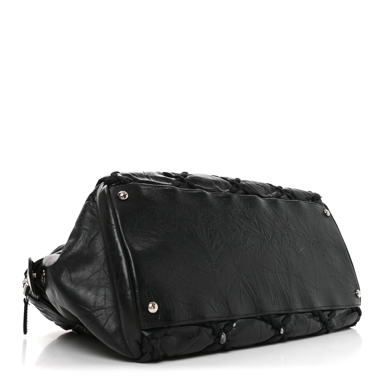 Chanel Calfskin Ultra Stitch Bowler Black 4 of 10