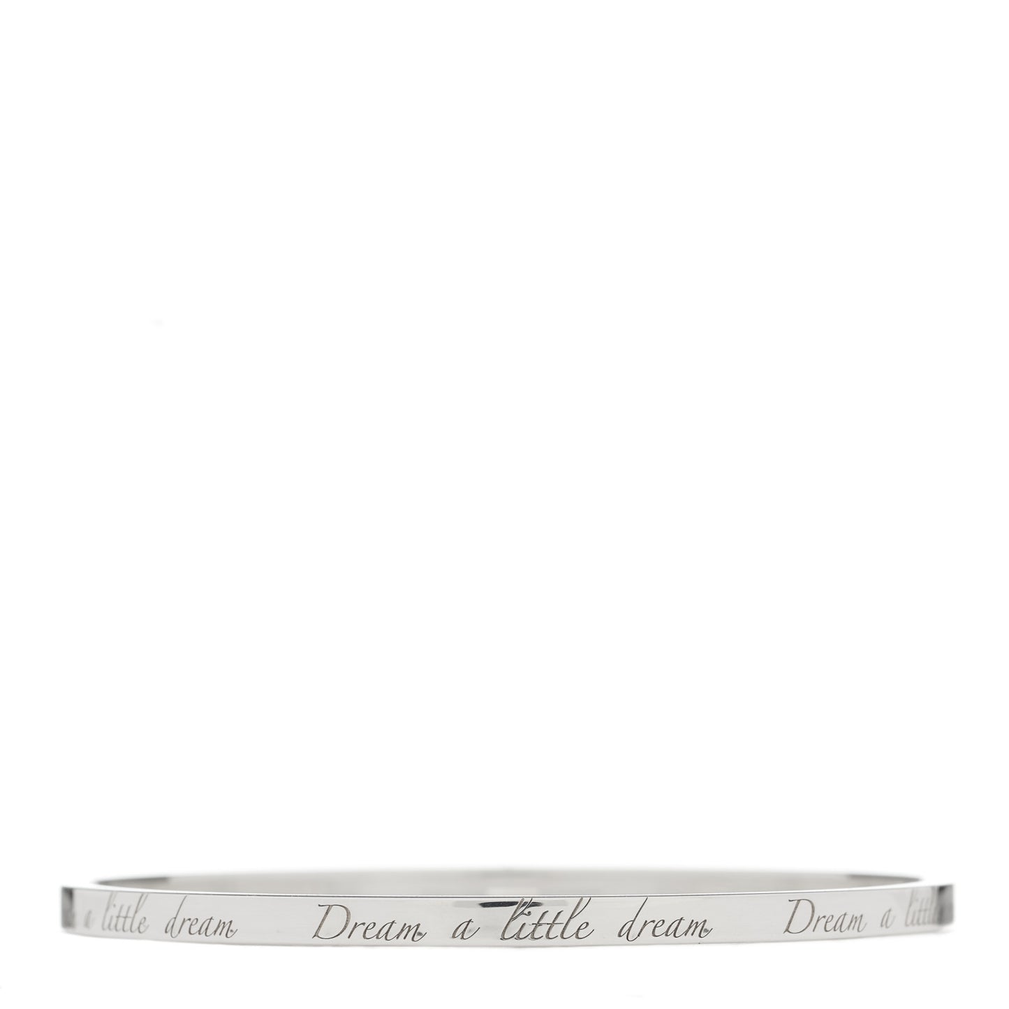 Sterling Silver Notes Dream a Little Dream Bangle Bracelet