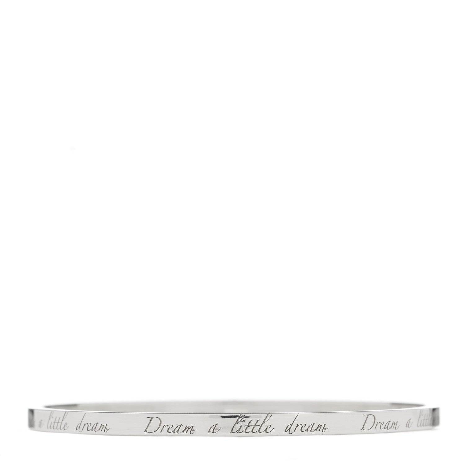 Tiffany Sterling Silver Notes Dream a Little Dream Bangle Bracelet 1 of 4