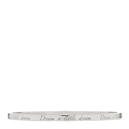 Tiffany Sterling Silver Notes Dream a Little Dream Bangle Bracelet 1 of 4