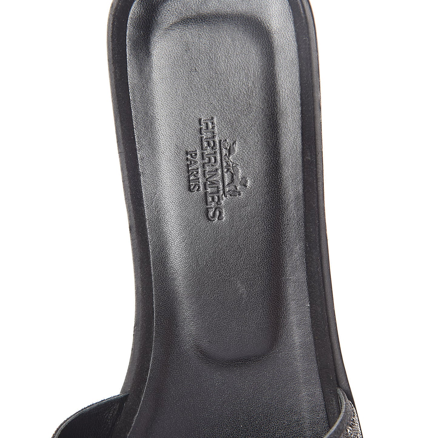 Suede Goatskin Crystal Powder Oran Sandals 38.5 Black