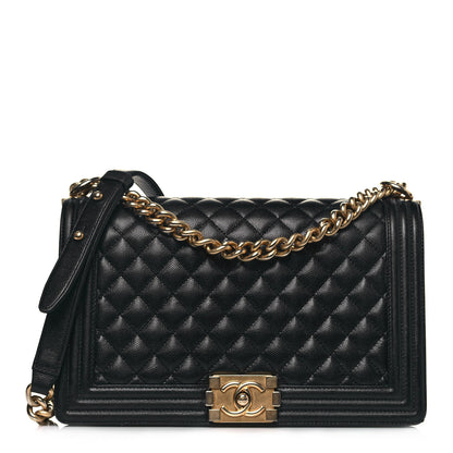 Chanel Caviar Quilted New Medium Boy Flap Black 1 of 18